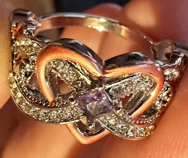 Infinity Heart Ring - size 8