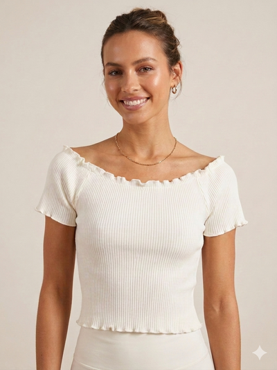 Ava Crinkle Edge Top size 8