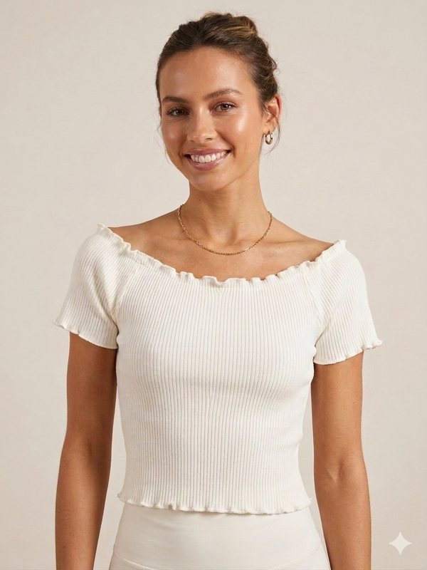 Ava Crinkle Edge Top size 8
