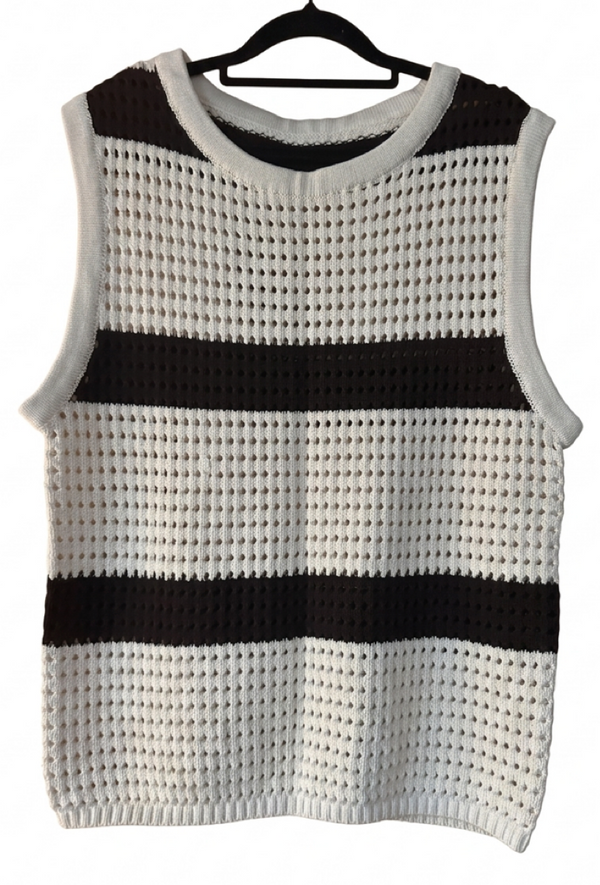 Knitted Stripe Vest - Size 10