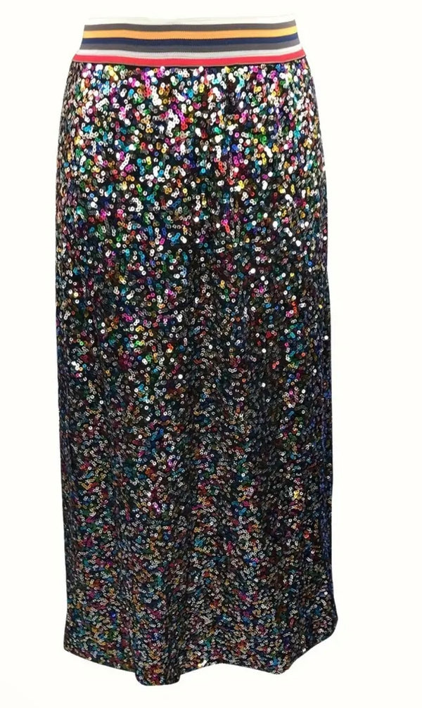 Mardi Gras Sequin Skirt - Multicoloured - Size 20