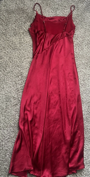 Berry Satin Formal Dress - Size 8  BNWT