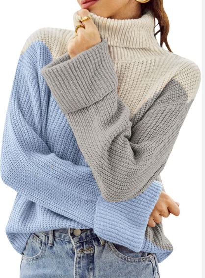 Colour block knitted sweater size M/L
