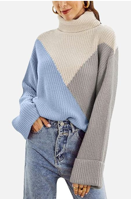 Colour block knitted sweater size M/L